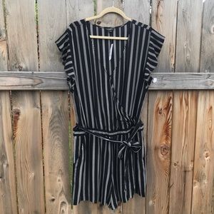 LOFT black & white romper